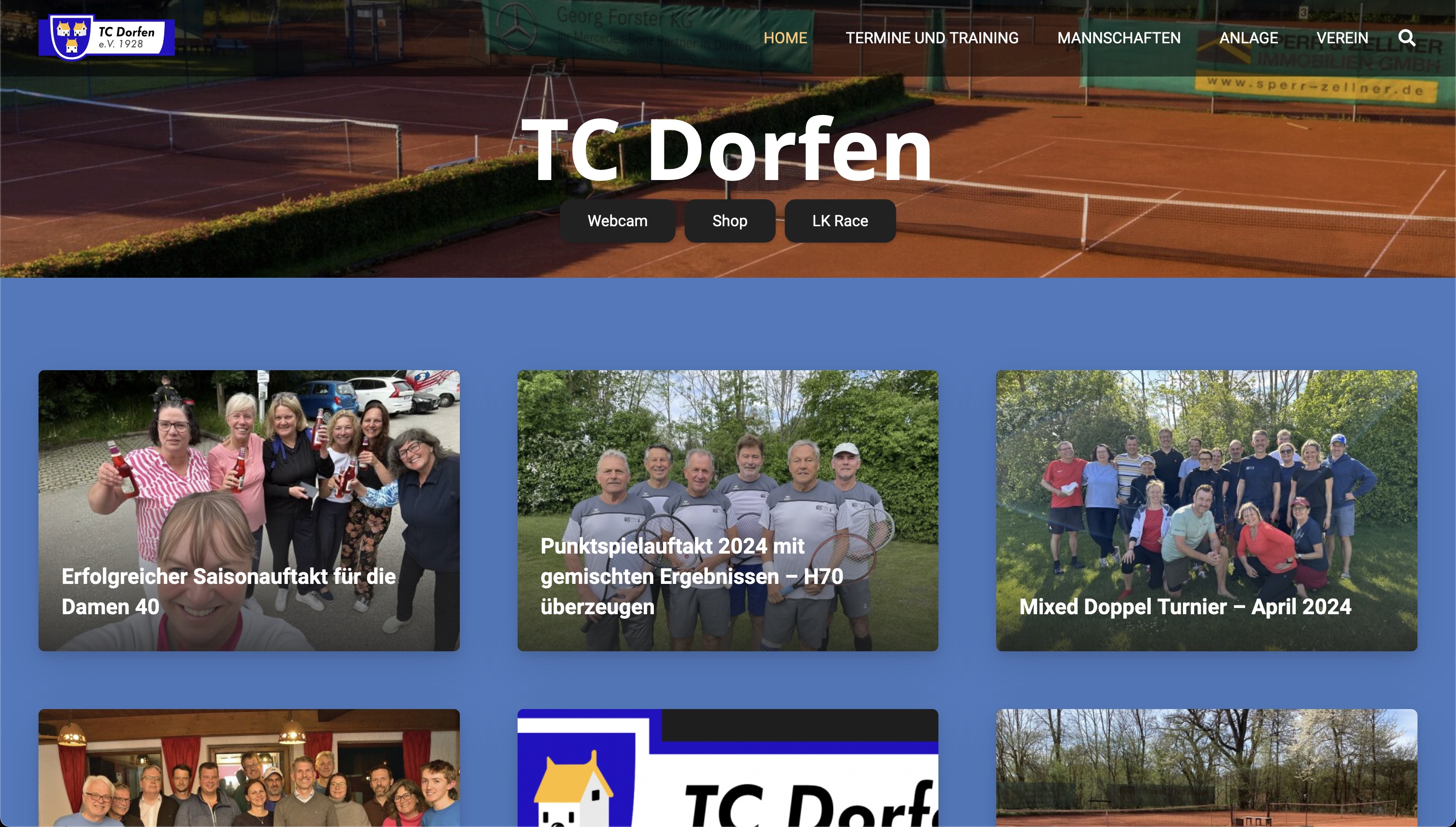 Webseite für TC Dorfen