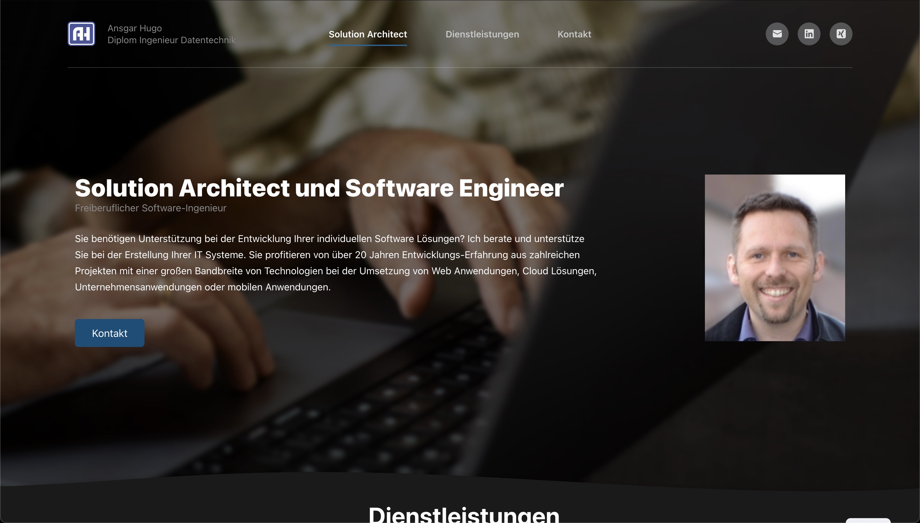 Webseite für Ansgar Hugo